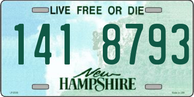 NH license plate 1418793