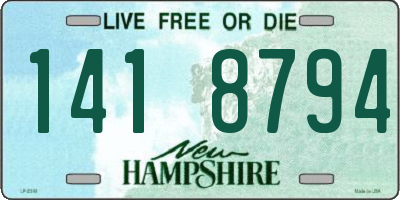 NH license plate 1418794