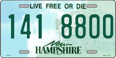 NH license plate 1418800