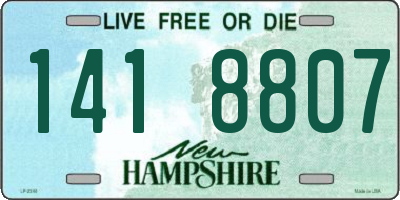 NH license plate 1418807