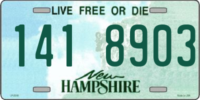 NH license plate 1418903