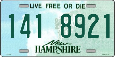 NH license plate 1418921