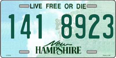 NH license plate 1418923
