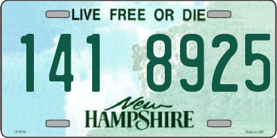 NH license plate 1418925