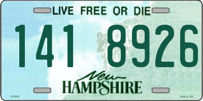 NH license plate 1418926