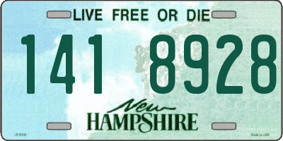 NH license plate 1418928