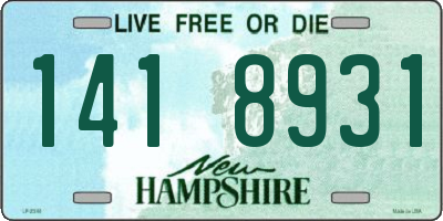 NH license plate 1418931