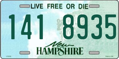 NH license plate 1418935