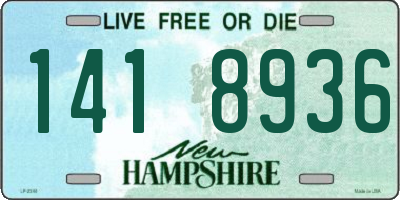 NH license plate 1418936