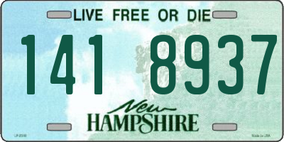 NH license plate 1418937