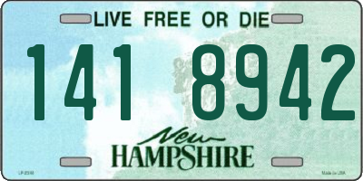 NH license plate 1418942