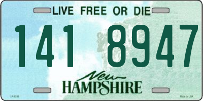 NH license plate 1418947