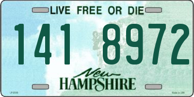 NH license plate 1418972