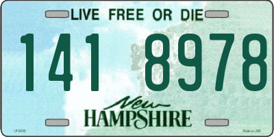 NH license plate 1418978