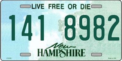NH license plate 1418982