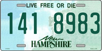 NH license plate 1418983
