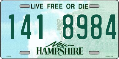 NH license plate 1418984