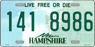 NH license plate 1418986