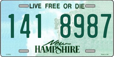 NH license plate 1418987