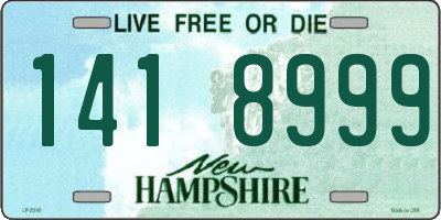 NH license plate 1418999