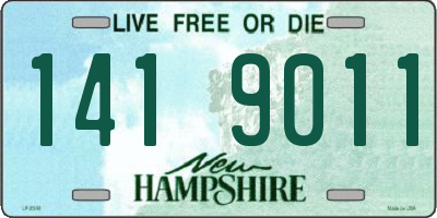 NH license plate 1419011