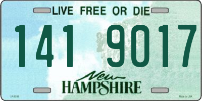NH license plate 1419017