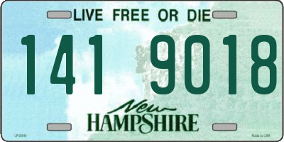 NH license plate 1419018