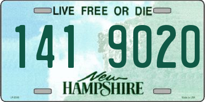 NH license plate 1419020