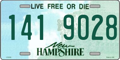 NH license plate 1419028