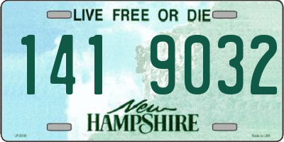 NH license plate 1419032