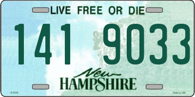 NH license plate 1419033