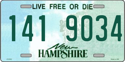 NH license plate 1419034