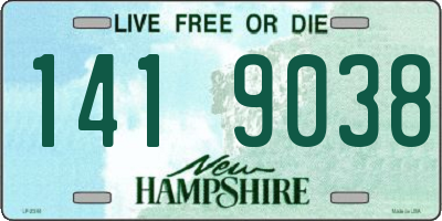NH license plate 1419038