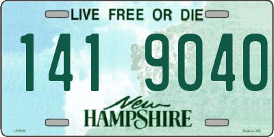 NH license plate 1419040