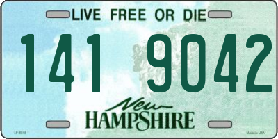 NH license plate 1419042