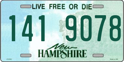 NH license plate 1419078