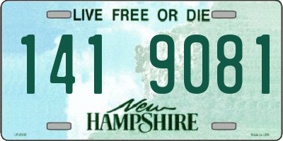 NH license plate 1419081