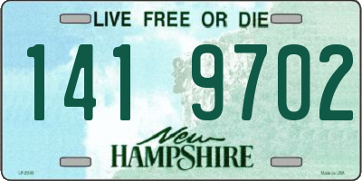 NH license plate 1419702
