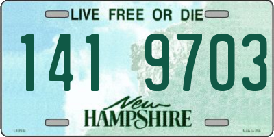 NH license plate 1419703