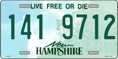 NH license plate 1419712