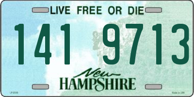 NH license plate 1419713