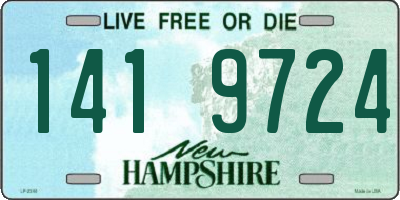 NH license plate 1419724