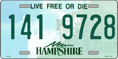 NH license plate 1419728