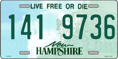 NH license plate 1419736