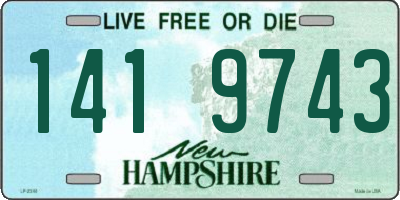 NH license plate 1419743