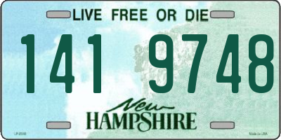 NH license plate 1419748