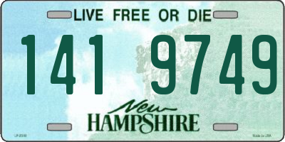 NH license plate 1419749