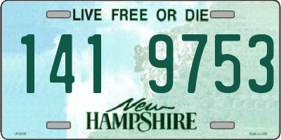 NH license plate 1419753