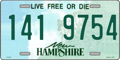 NH license plate 1419754