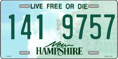 NH license plate 1419757